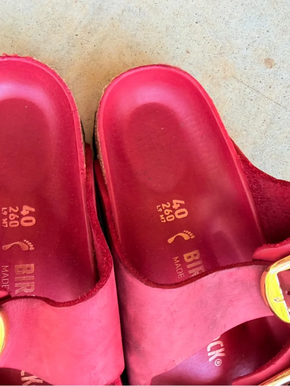 Birkenstock Fire Red 100% Leather 40 - Picture 6 of 6